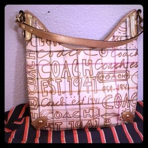 COACH Multicolor TATTERSAL Graffiti Hobo
